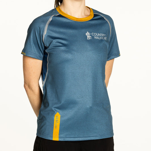 Country Walkers Short-Sleeve Shirt in Radiant Blue - Women's